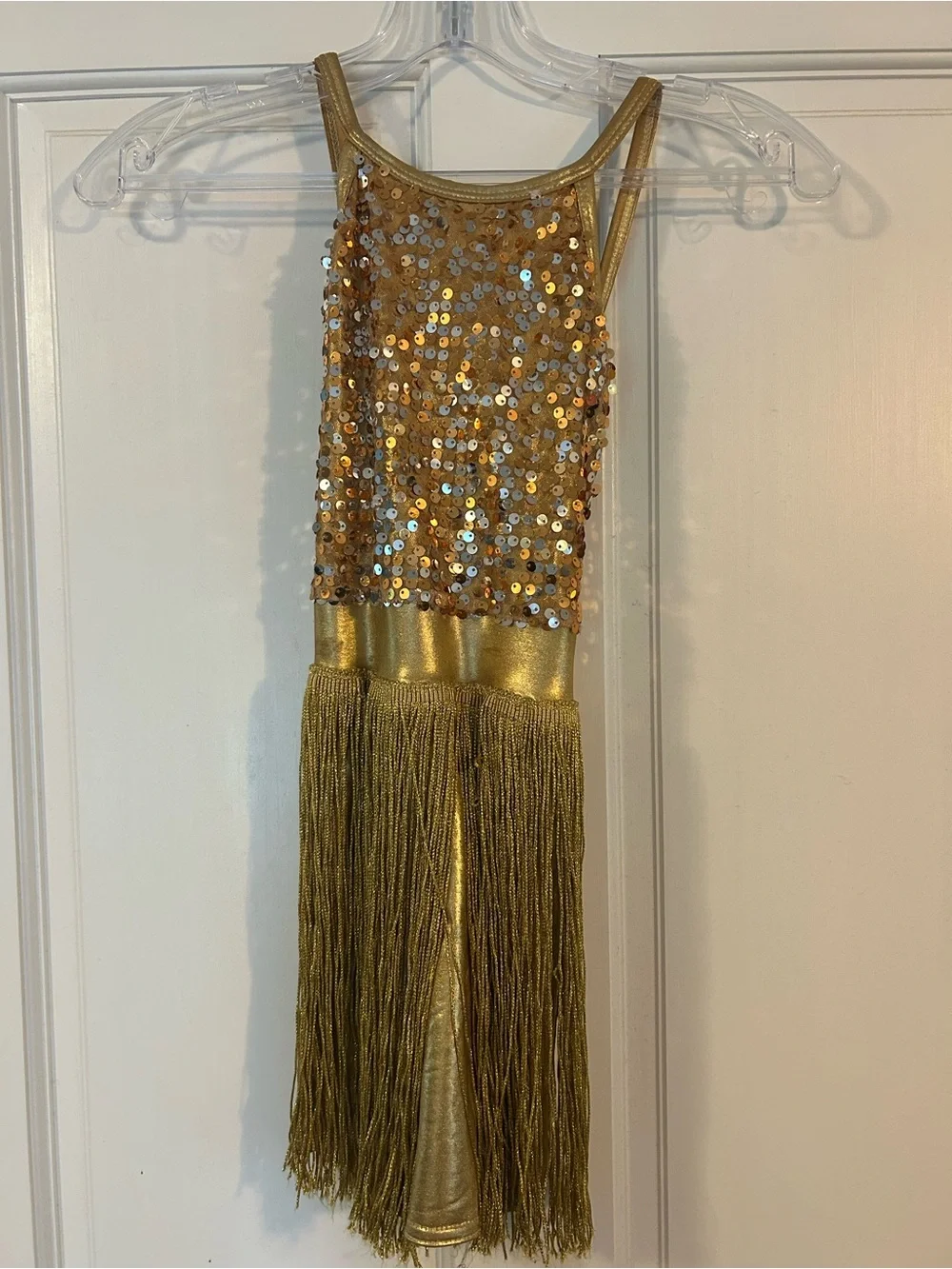 Wish Gold Sequin Fringe Dance Costume